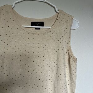 Cream polka dot tank